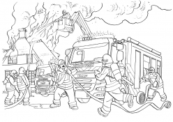 Раскраска DAF LF Euro 6 пожарная